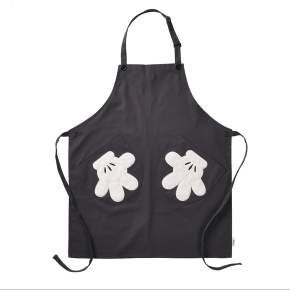 Disney Home Monochrome Adjustable Apron w/Mickey Glove Pockets - REDUCED PRICE - Picture 1 of 4